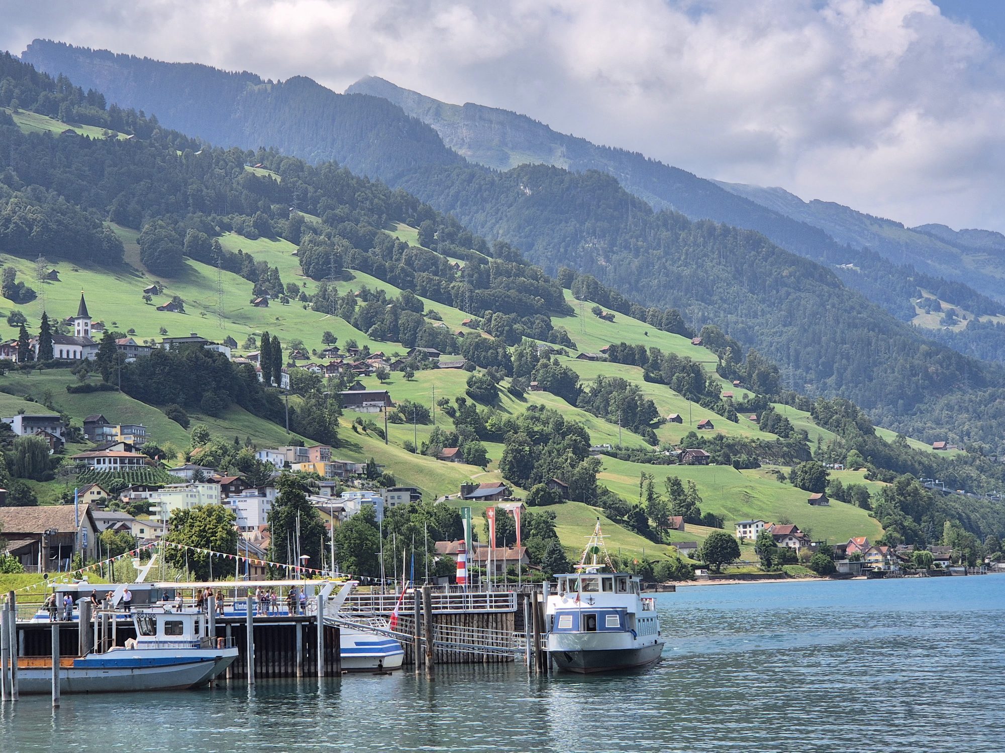 Apartment view with Lake Walensee and mountains